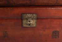 Three Chinese Export Leather-Veneered Trunks