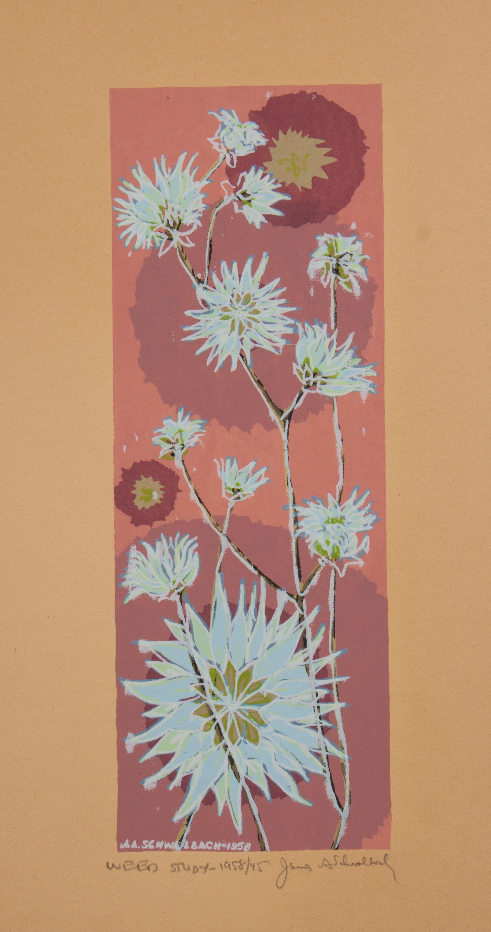 James Schwalbach, (Wisconsin, b. 1912), Weed Study, 1958 (a suite of twelve works)