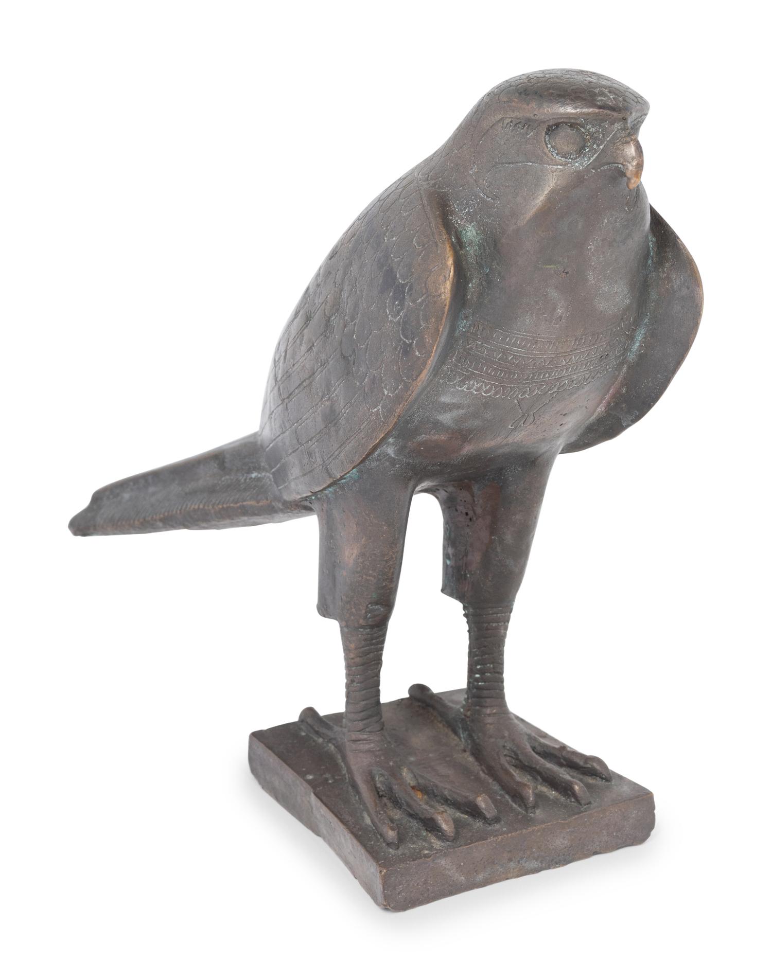 An Egyptian Style Bronze Falcon
