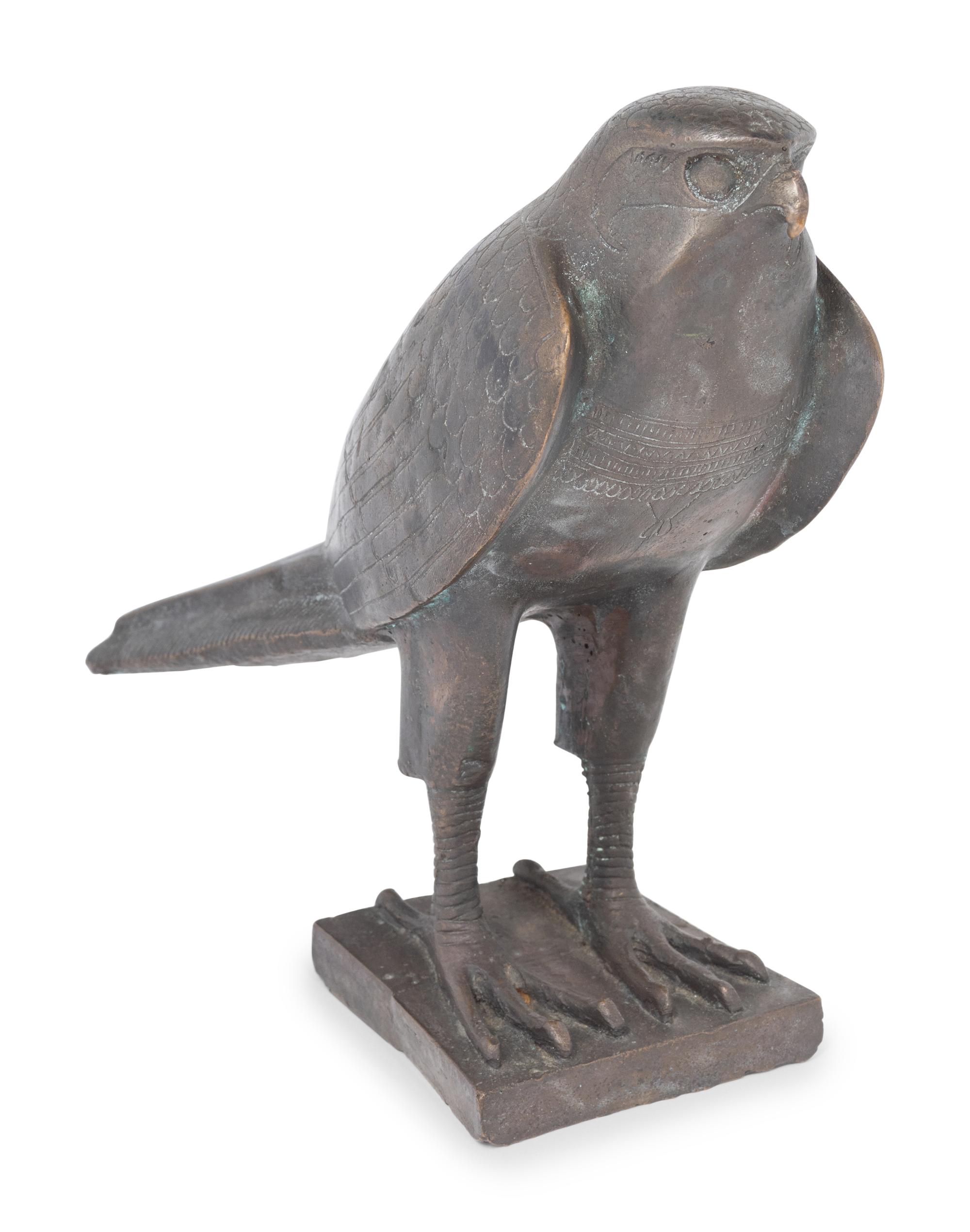 An Egyptian Style Bronze Falcon