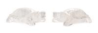 A Pair of Rock Crystal Models of Tortoises, LATE 20TH CENTURY, Width 8 7/8 inches. — LATE 20TH CENTURY,