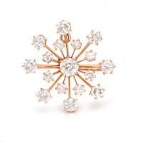ANTIQUE, ROSE GOLD AND DIAMOND PENDANT/BROOCH