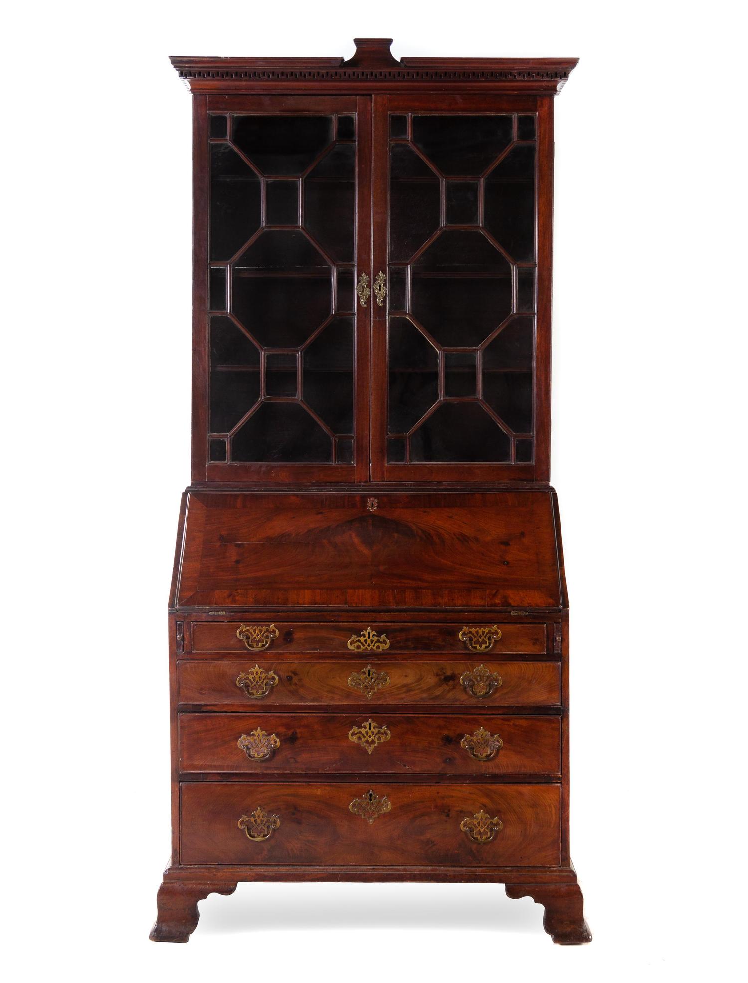 A George III Mahogany Secretary Bookcase
