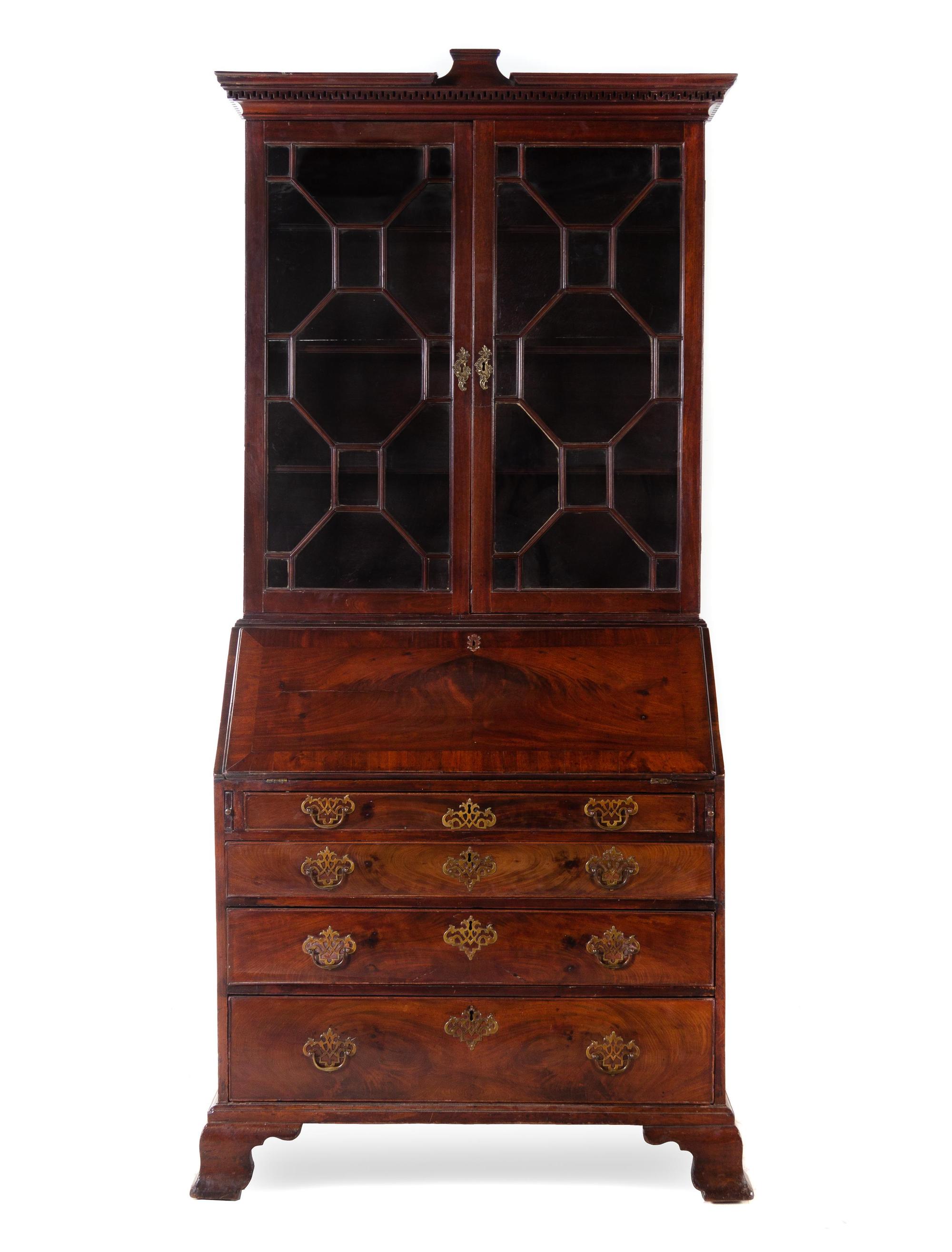 A George III Mahogany Secretary Bookcase