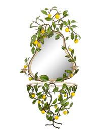 A Whimsical Painted Mirror and Console — 20TH CENTURY