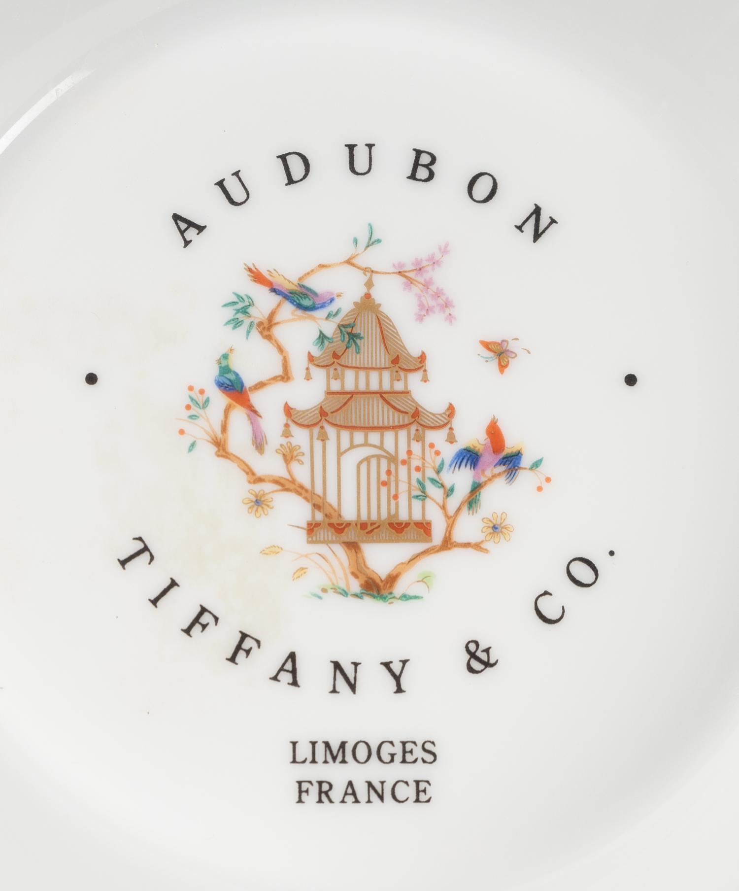 A Pair of Limoges Porcelain Cache Pots in the Audubon Pattern