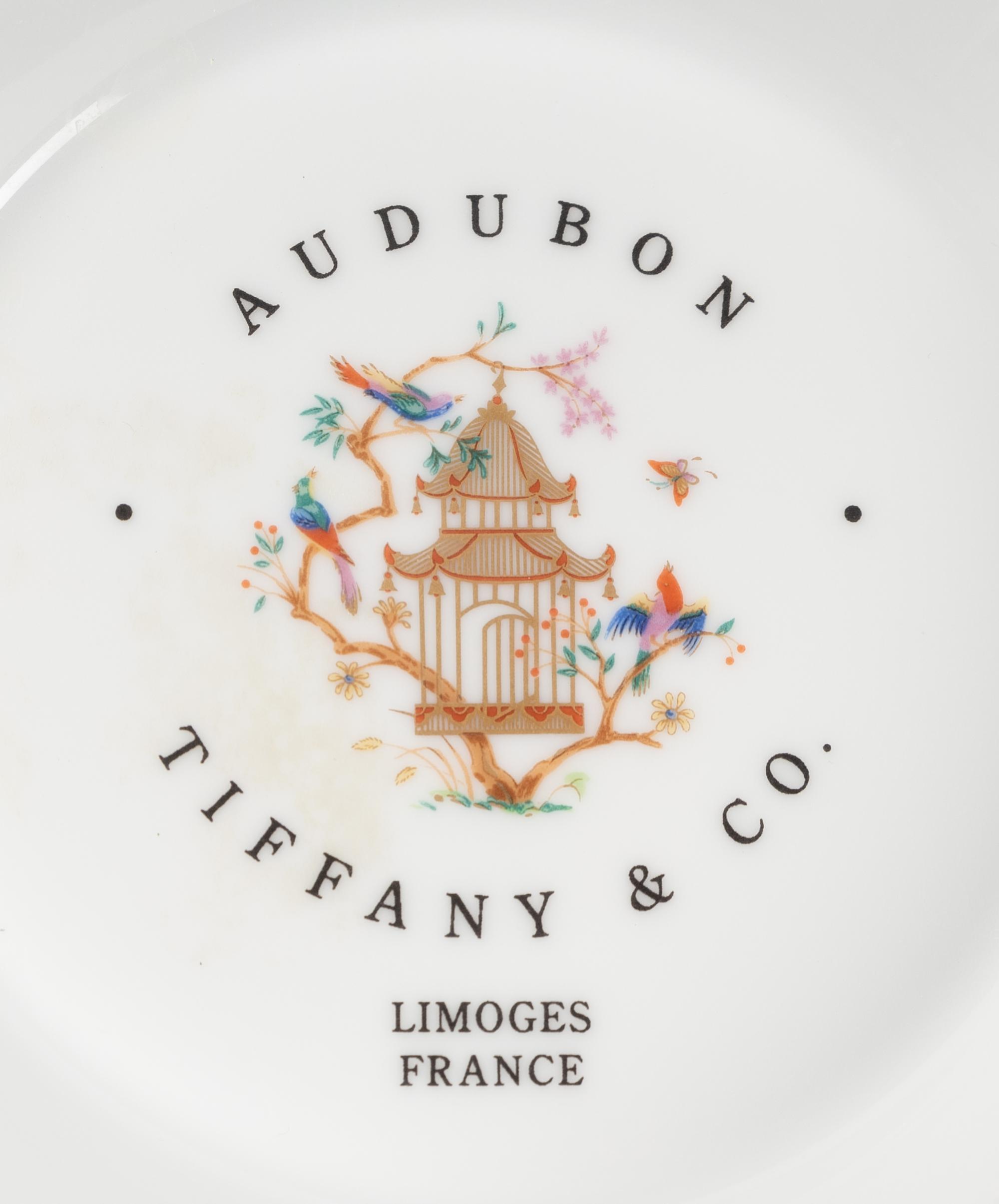 A Pair of Limoges Porcelain Cache Pots in the Audubon Pattern