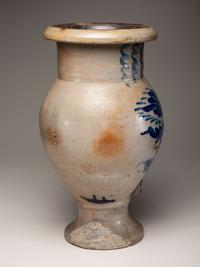 A Freehand Cobalt Decorated Stoneware Cooler