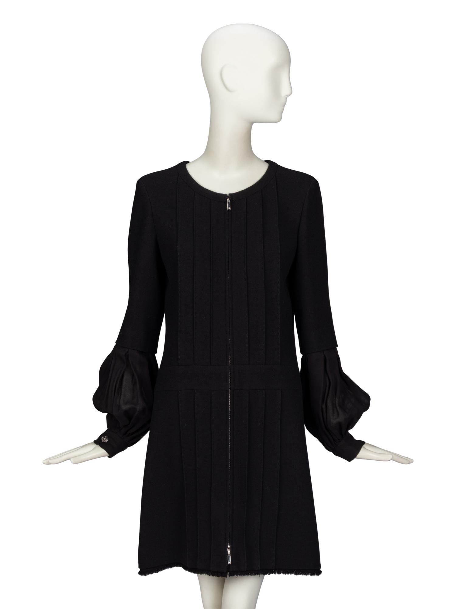 Chanel, Long Sleeve Wool Dress