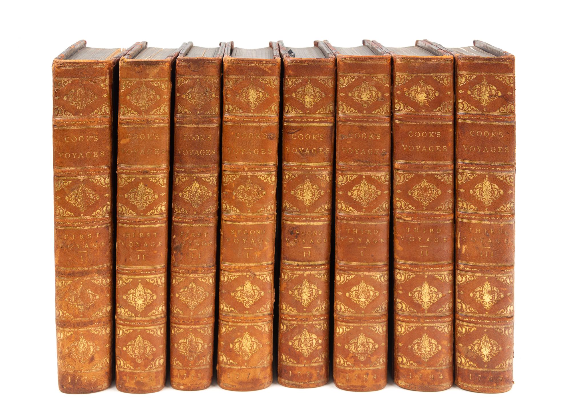 COOK, James, Captain. [Collected Voyages]. London, 1773, 1777, 1784. FIRST ED. of the 2nd & 3rd Voyages, Second (best) ed. of the 1st.