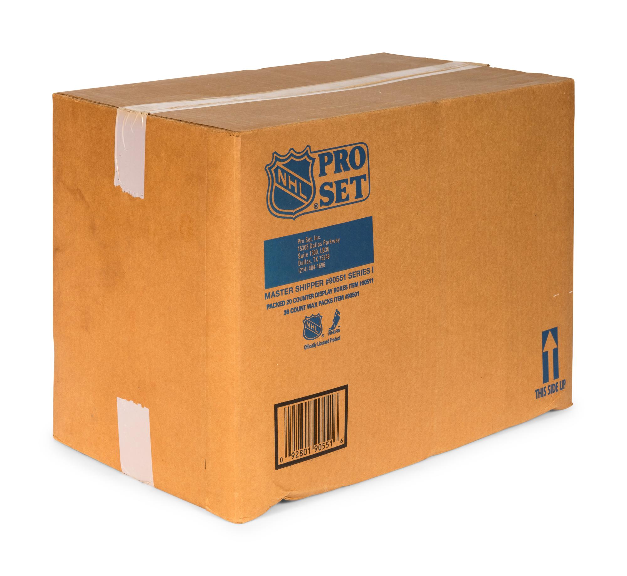 A Factory Case of 1990 NHL Pro Set Series I Hockey Cards (20 Boxes)