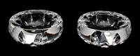 A Pair of Baccarat Crystal Ash Trays Diameter 4 1/2 inches. — 20TH CENTURY