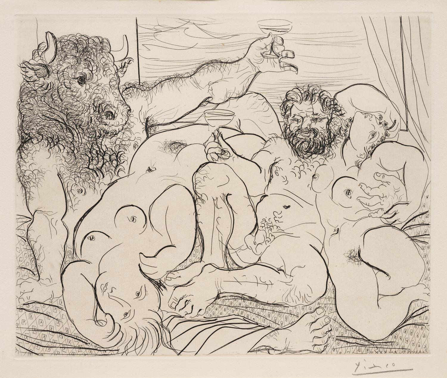 Scene Bacchique au Minotaure (from La Suite Vollard )