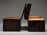 Two Paint Decorated Wood Boxes