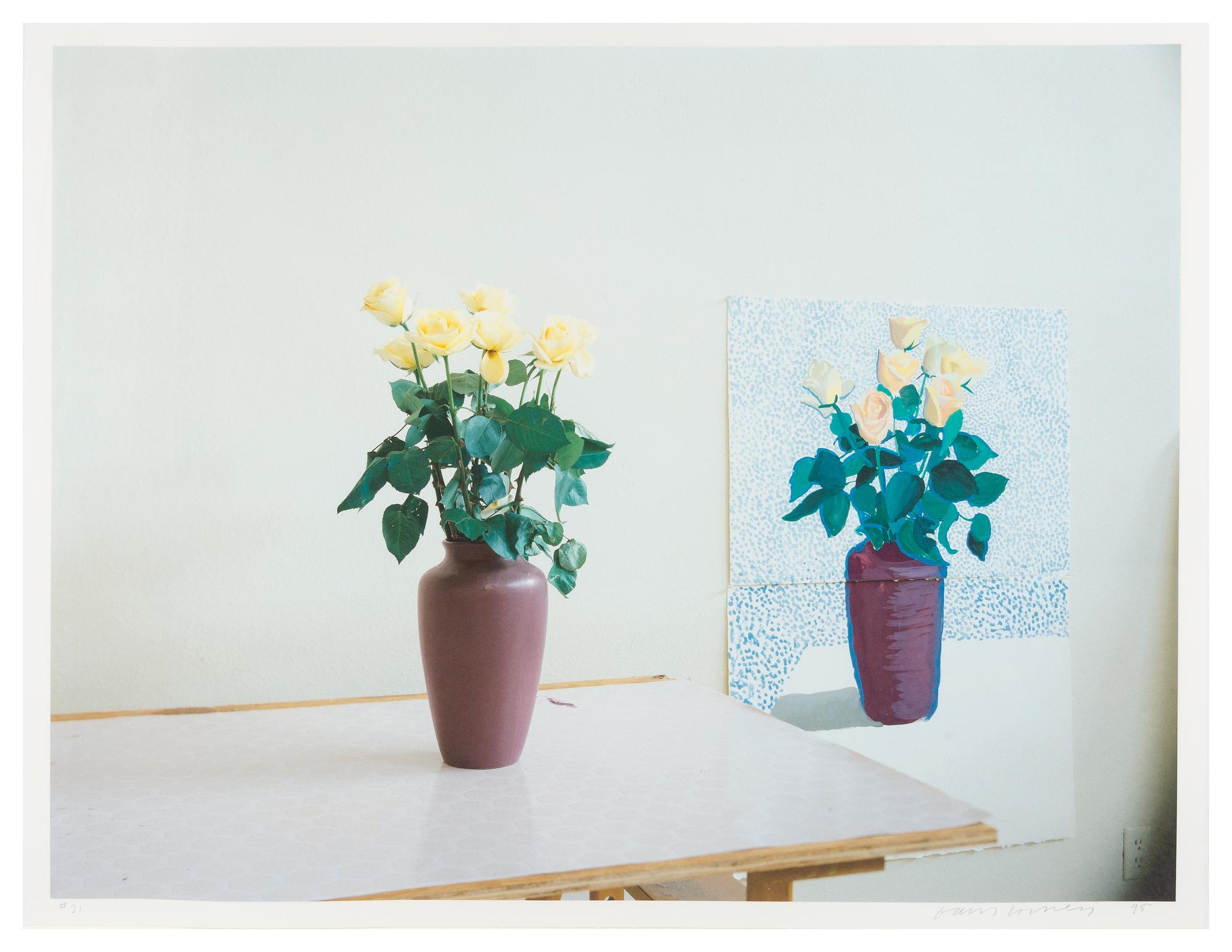 David Hockney, (American, b. 1937), Rose for Mother 4. December 1995, 1995