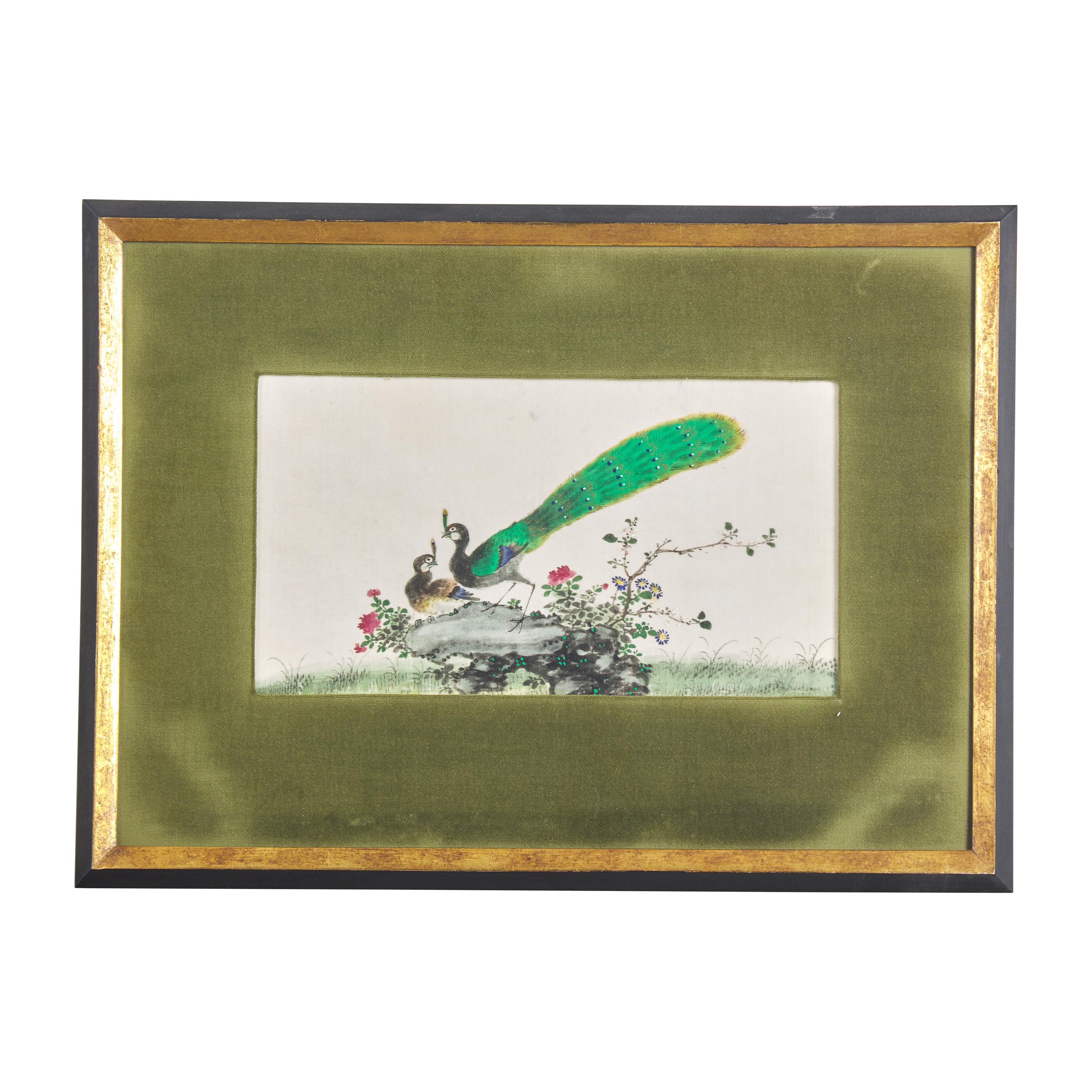 Four Chinese Pith Paintings, Late 19th-Early 20th Century 清晚期 通草畫四幅