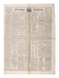 [CALIFORNIA -- CIVIL WAR]. Evening Bulletin. San Francisco, CA. 120+ issues, 1856 & 1863.