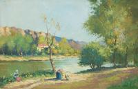 Women Resting near a River