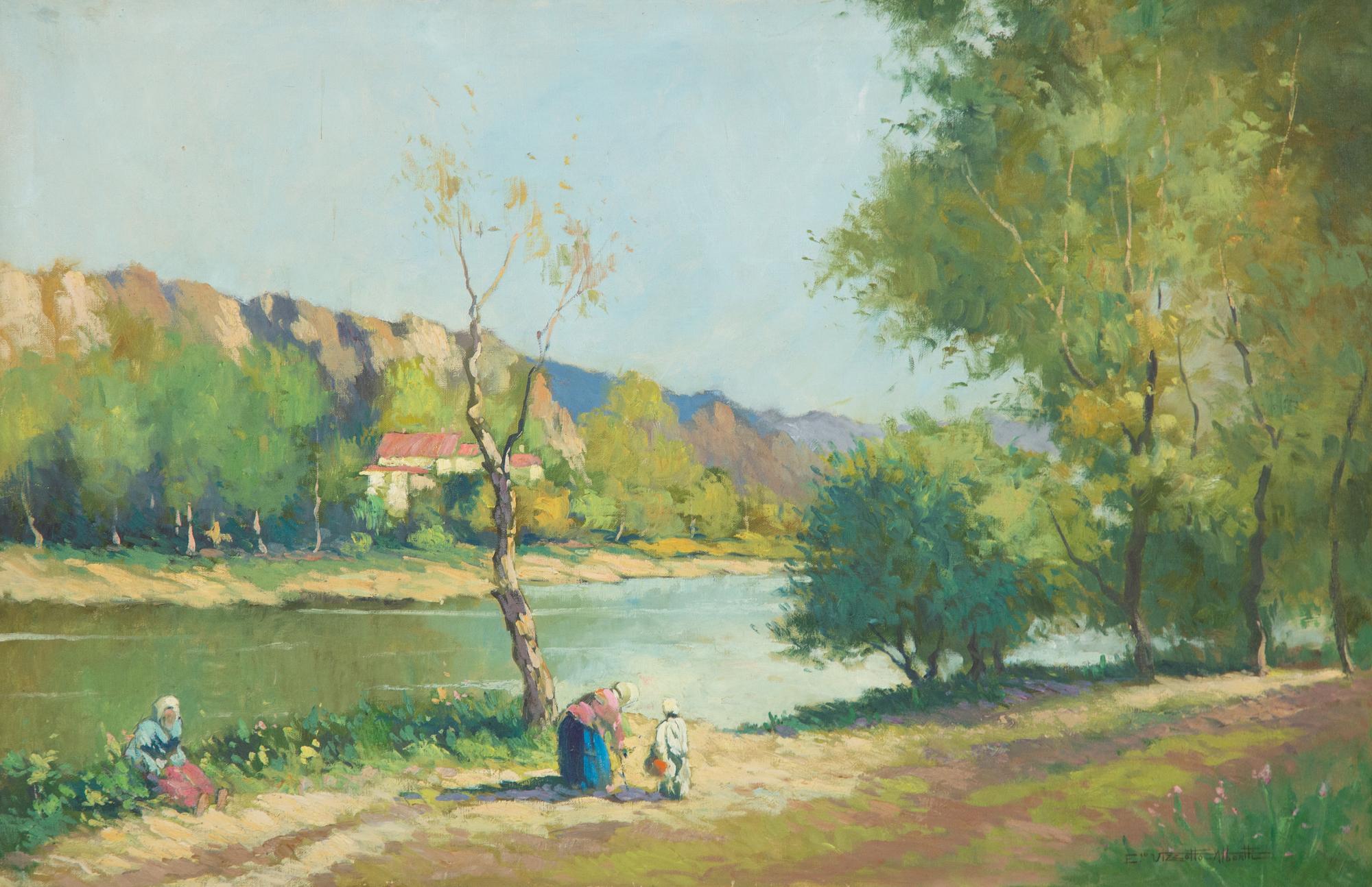 Women Resting near a River