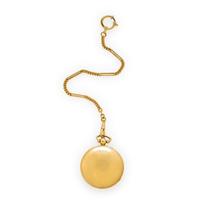 18K YELLOW GOLD POCKET WATCH WITH FLOWER MOTIF