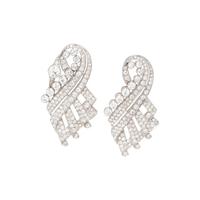 PLATINUM AND DIAMOND DRESS CLIPS