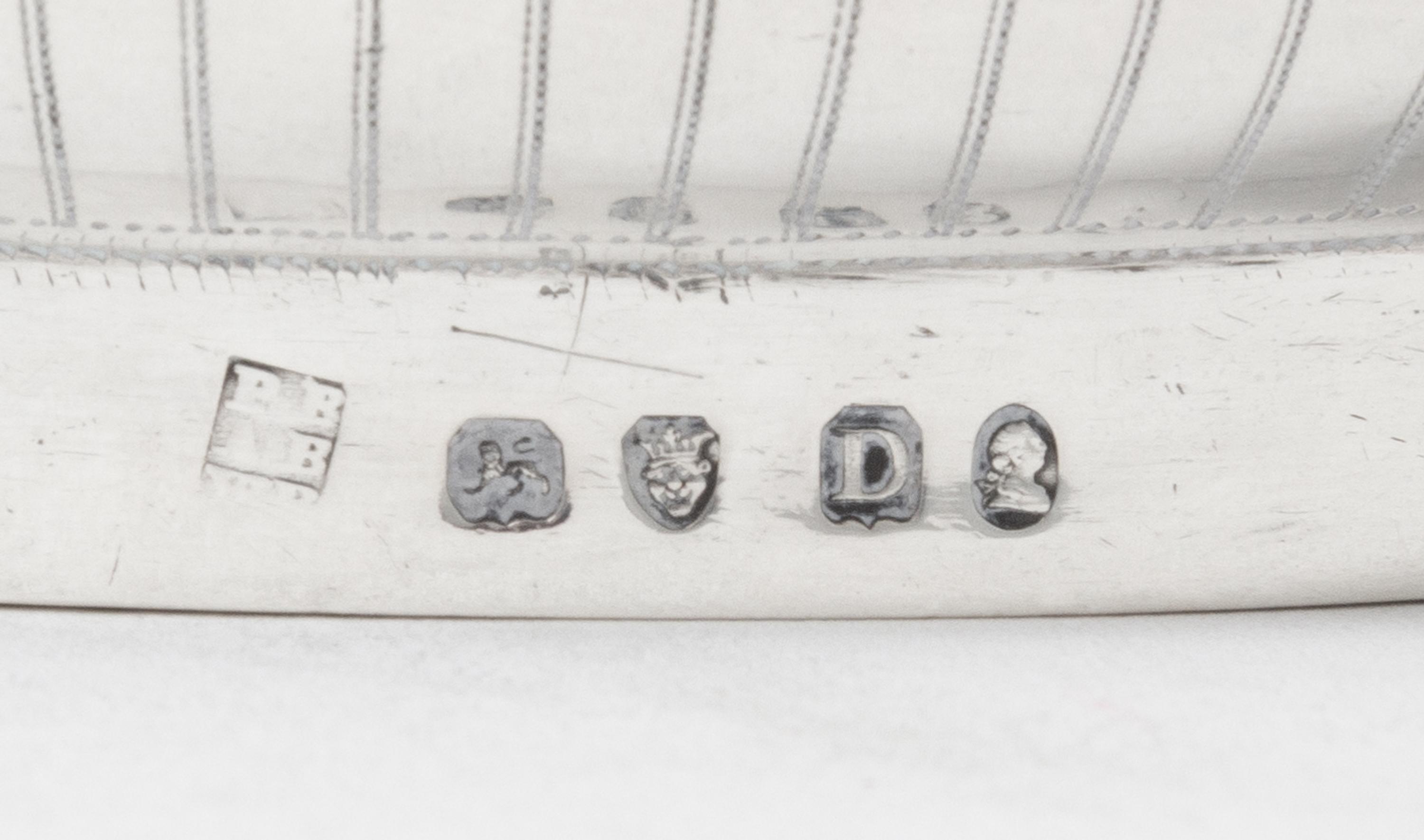 An English Silver Sugar, Peter, Ann & William Bateman, London, 1799, of oval, handled form.