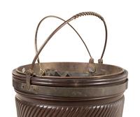 An Irish Regency Style Mahogany and Brass Bound Peat Bucket