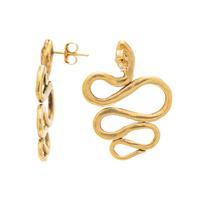 YELLOW GOLD SNAKE EARRINGS