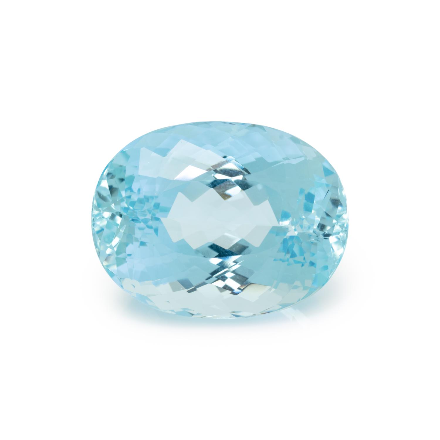 25.06 CARAT OVAL MIXED CUT AQUAMARINE