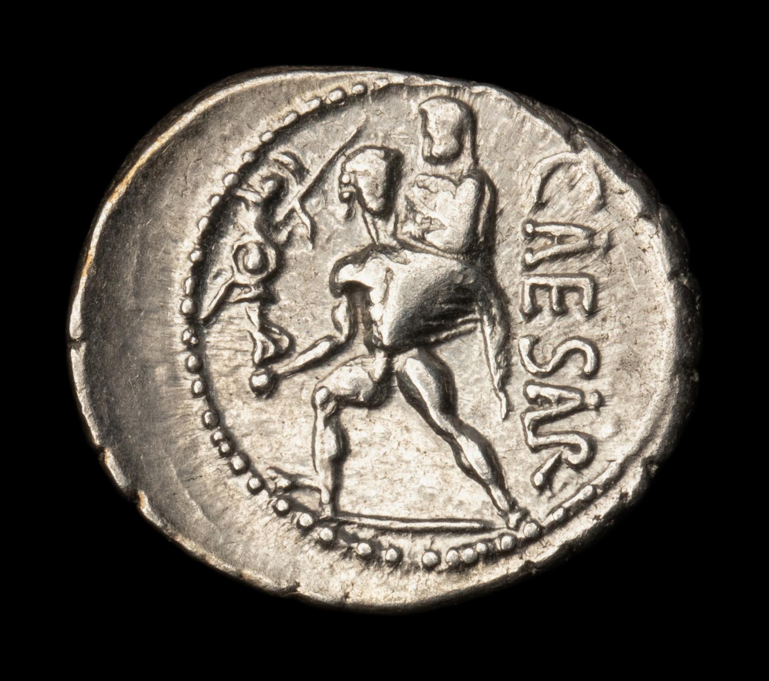 [ANCIENT] ROMAN REPUBLIC. Julius Caesar (c. 47-46 BC). Ar Denarius (Africa Mint, 3.9g)