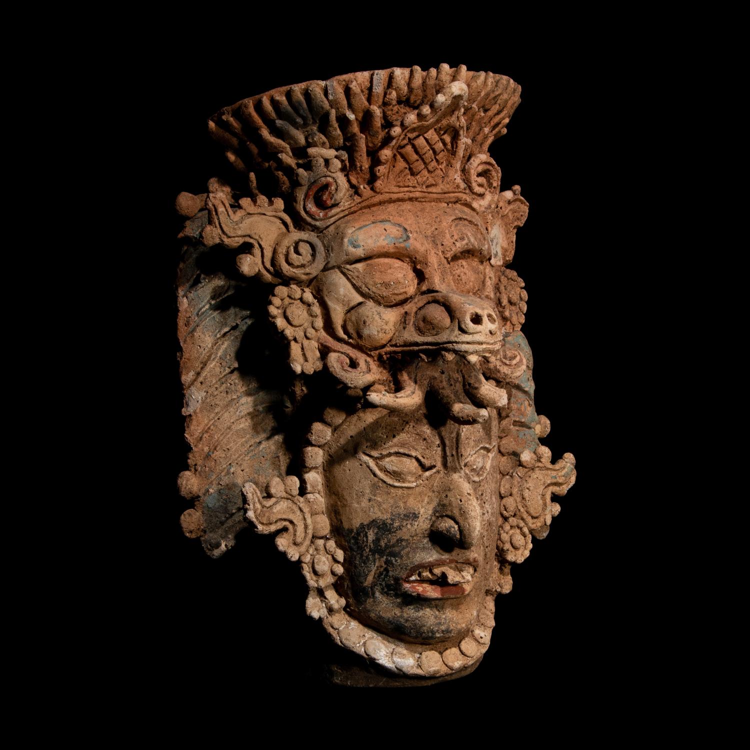 A Maya Terracotta Incense Burner