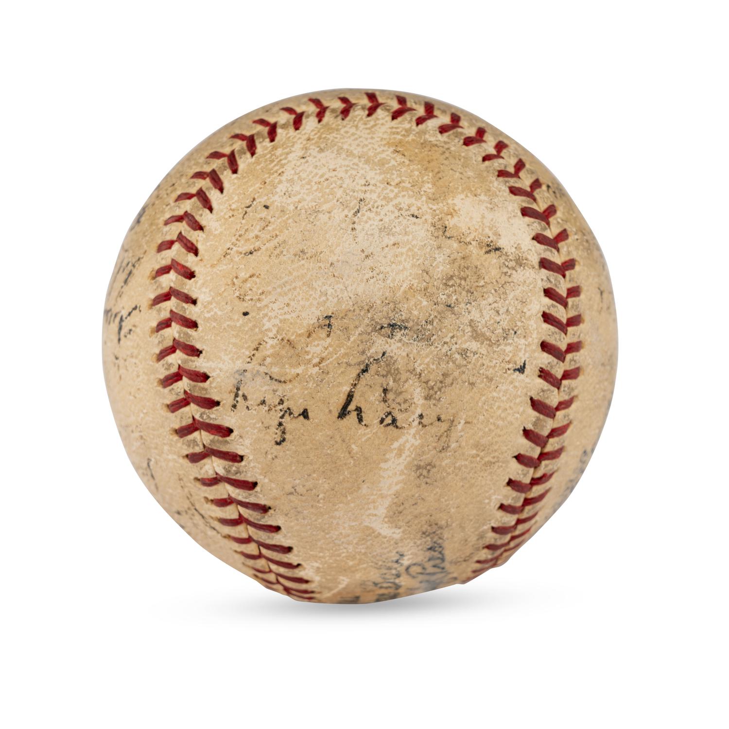 A 1938 Cleveland Indians Team Signed Autograph Baseball (PSA Letter of Authenticity)