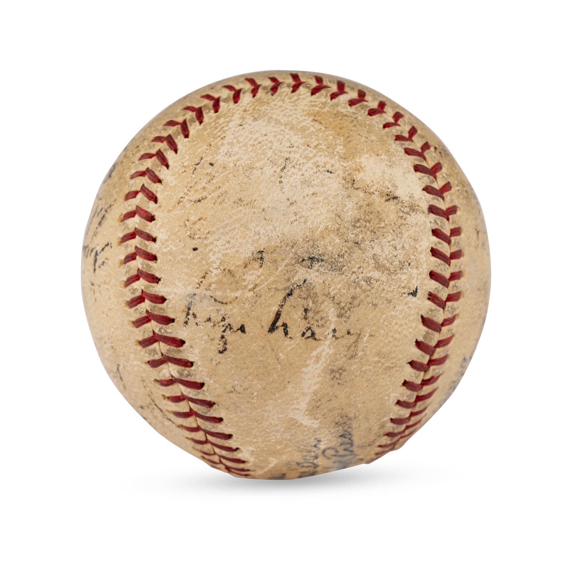A 1938 Cleveland Indians Team Signed Autograph Baseball (PSA Letter of Authenticity)