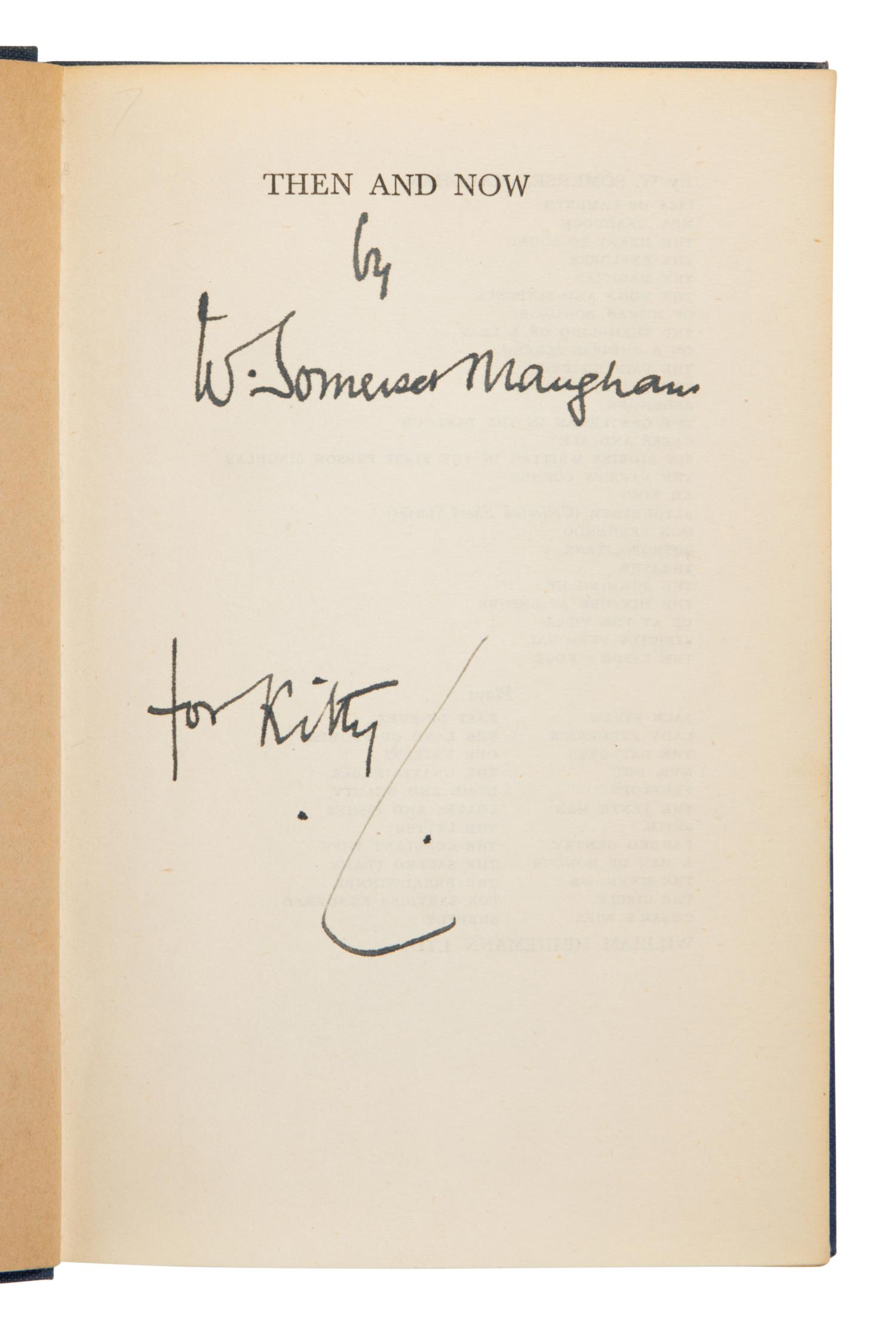 Maugham, W. Somerset (1874-1965). Then and Now . London: William Heinemann Ltd., 1946.