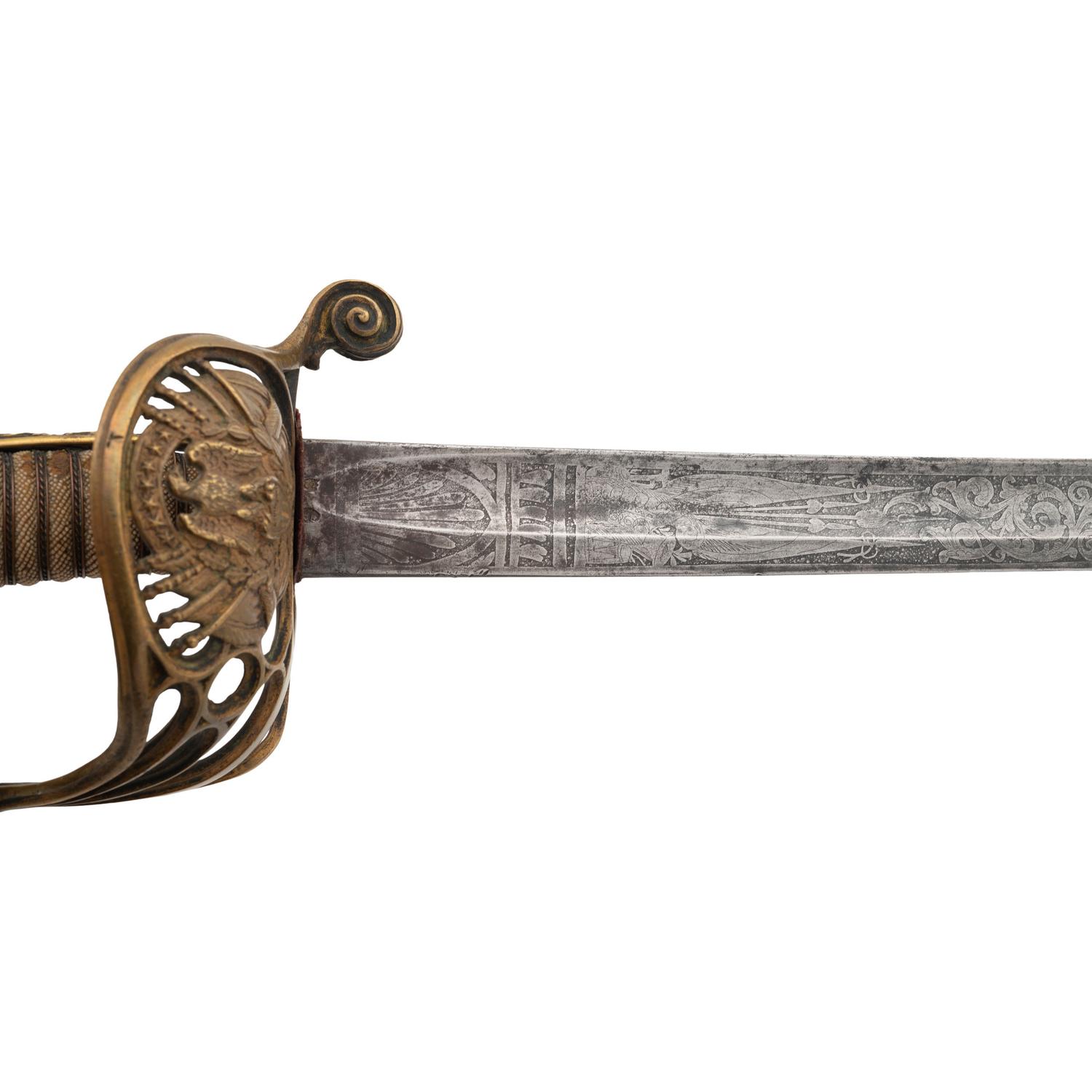 Klingenthal Non-Regulation Combination Hilt French 1838/1853 Sword Presented to Lt. Thomas Hickey - 164th New York Infantry - WIA at Cold Harbor and Died of Wounds