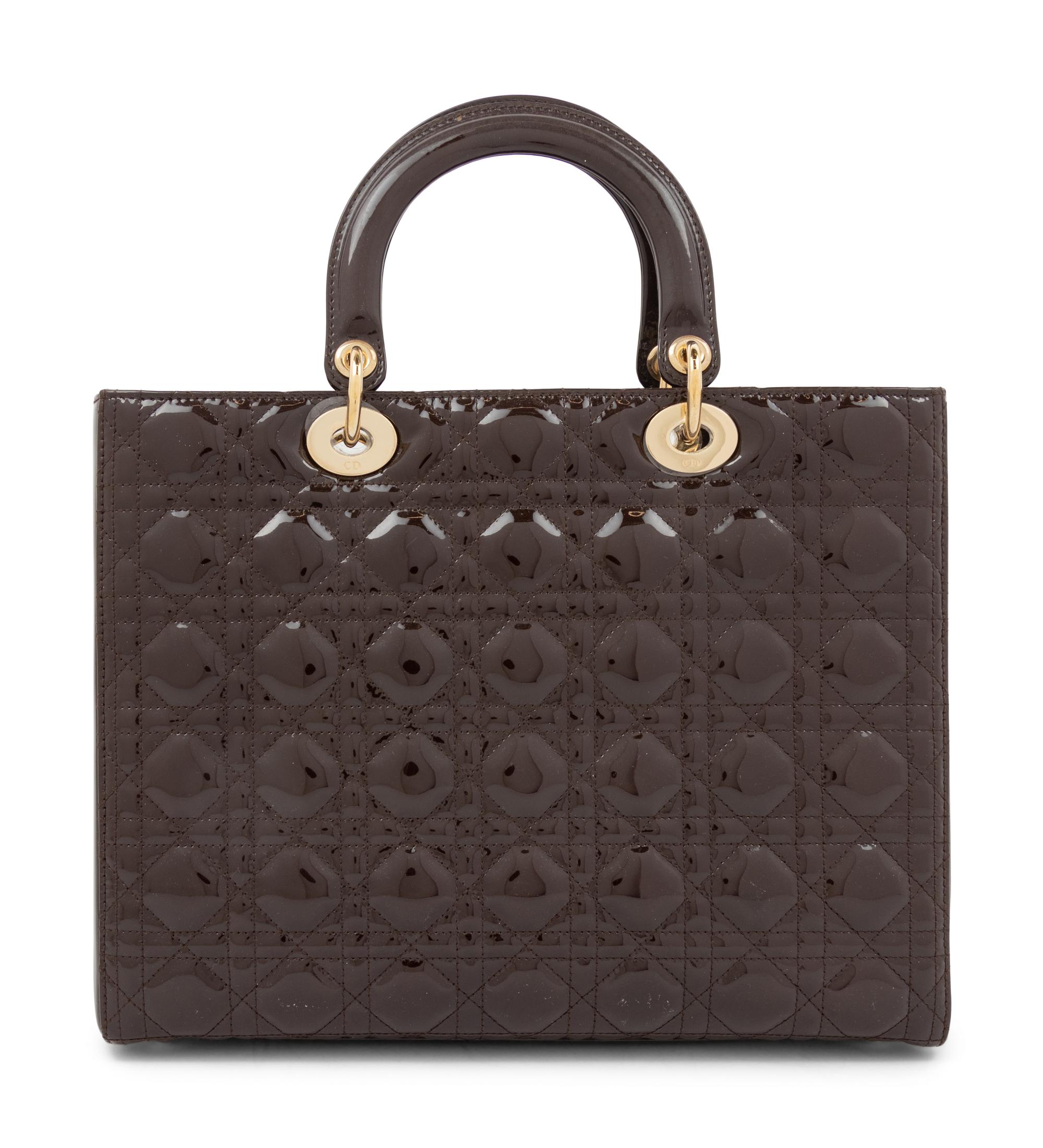 Christian Dior Brown Cannage Medium Lady Dior Bag, 2010