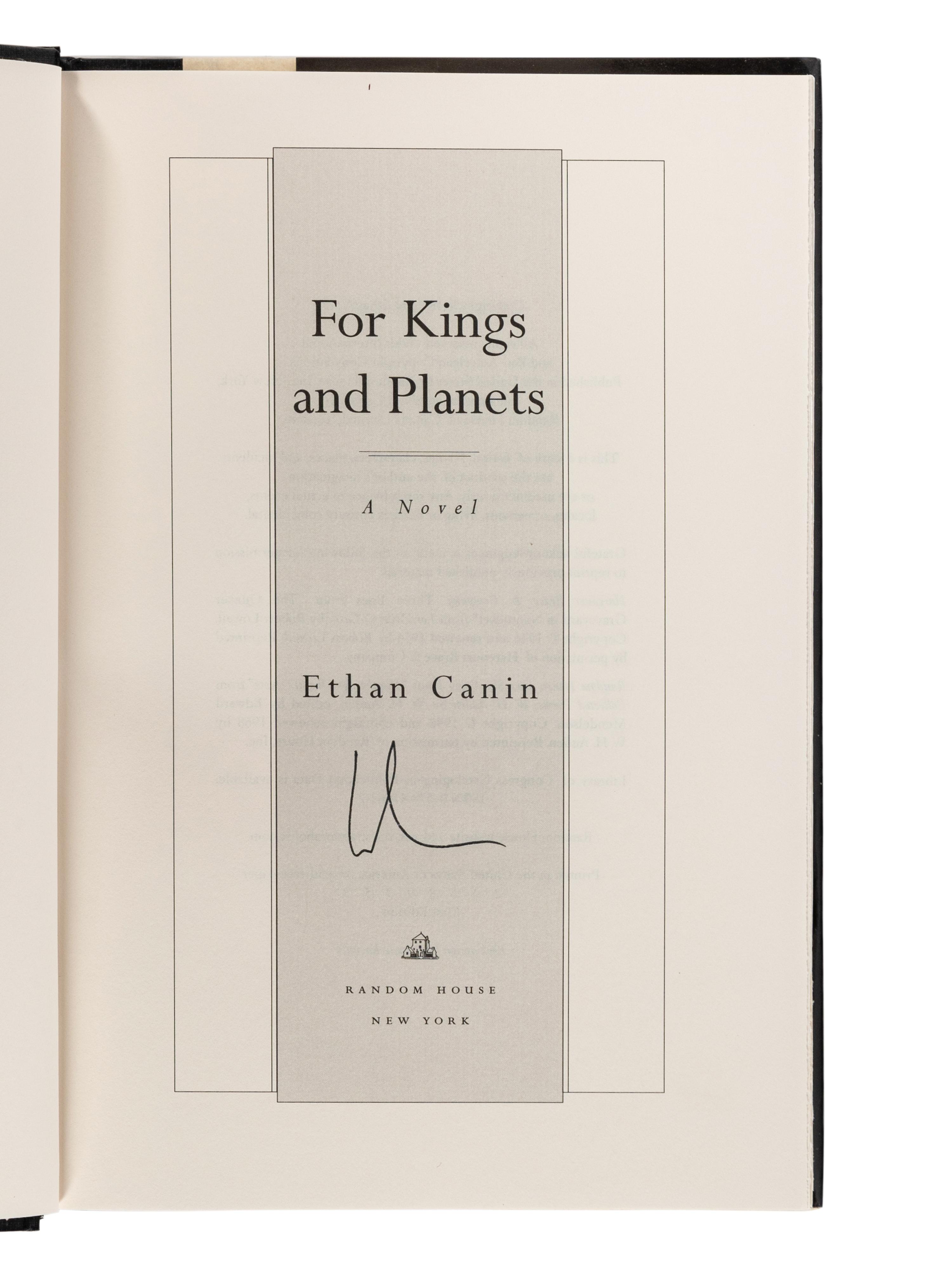 CANIN, Ethan (b. 1960). A group of 4 FIRST EDITION works by Canin, ALL SIGNED, comprising: