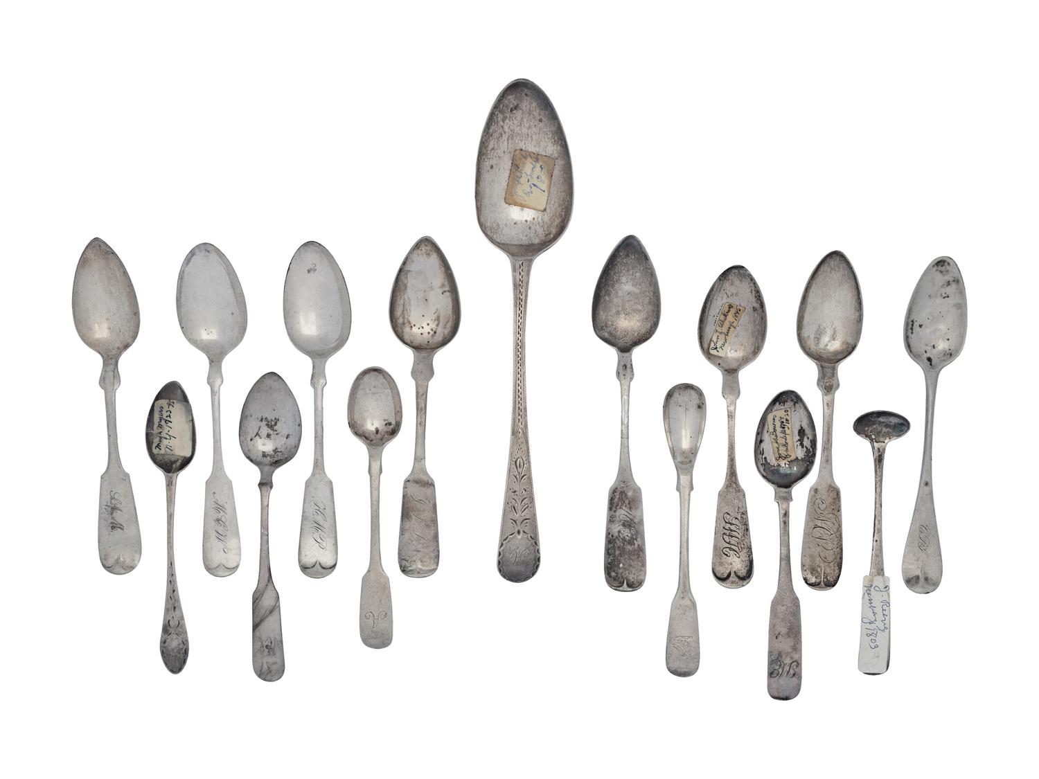A Large Collection of Silver Spoons