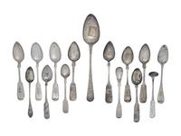 A Large Collection of Silver Spoons