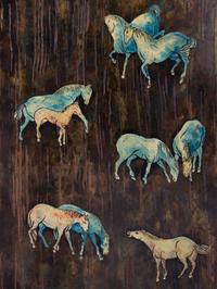 Horses Diptych LaVerne Collection, USA