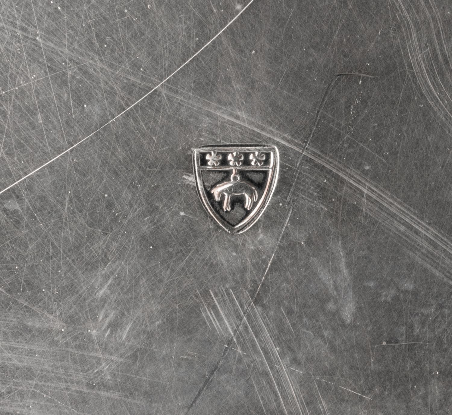 A Large English Silverplate Oval Two-Handled Tray