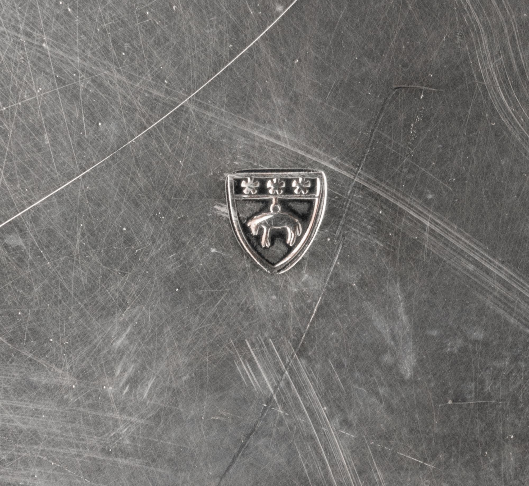 A Large English Silverplate Oval Two-Handled Tray