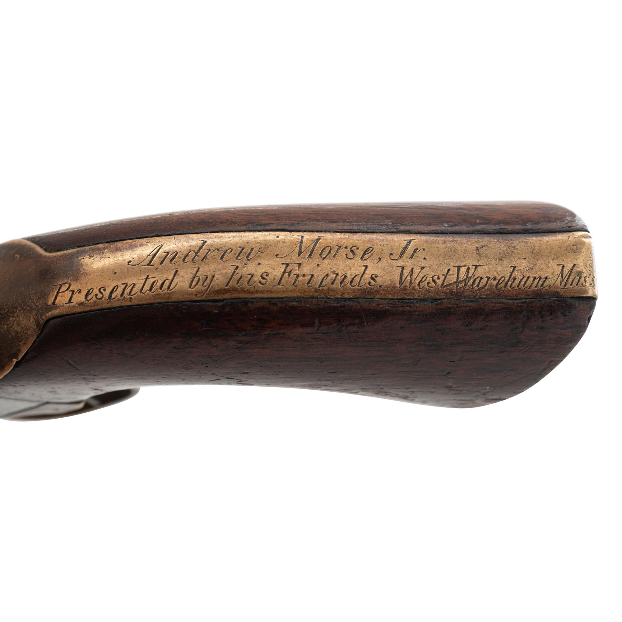 Colt Model 1849 Pocket Revolver Inscribed to Andrew Morse Jr. of the 3rd Mass and 1st LA Cavalry - Twice Wounded