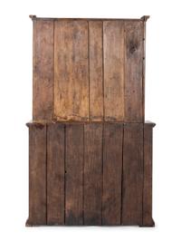 A Country Stained Maple Step-Back Cupboard