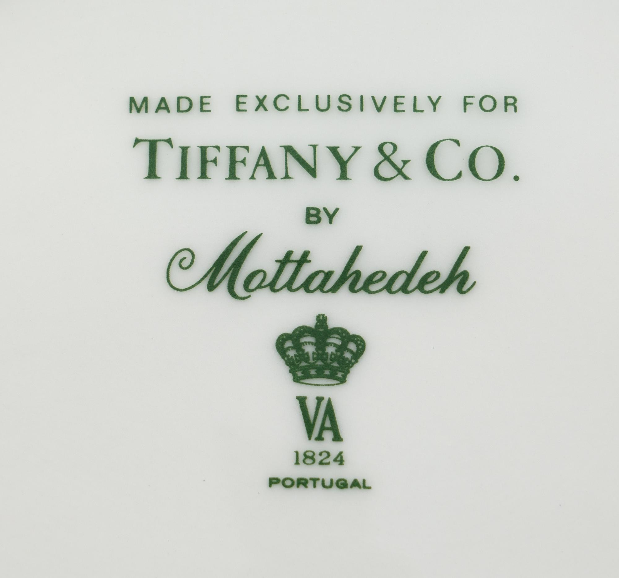A Mottahedeh for Tiffany and Co. Blue Dragon Porcelain Dinner Service