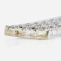An 18K White Gold, Diamond, and Colored Diamond Bracelet
