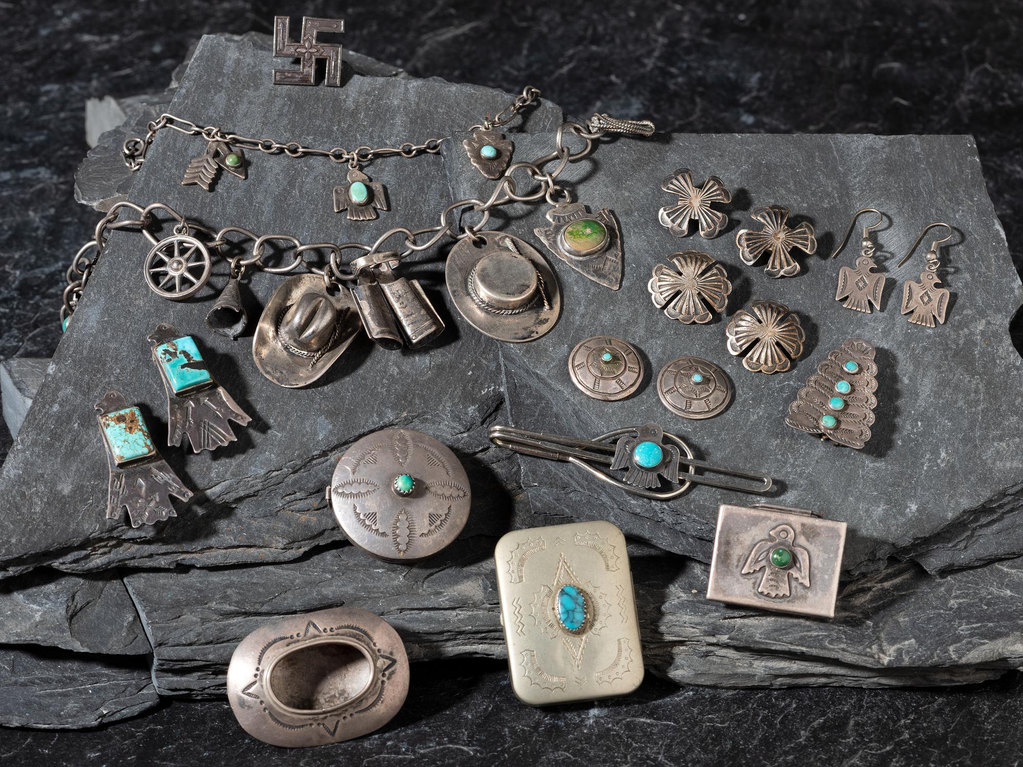 Group of Curio Jewelry and Silver Items