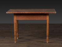 A Late Federal Red-Stained Maple and Pine One-Drawer Tavern Table