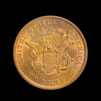 A United States 1854 Liberty Head: Small Date $20 Gold Coin