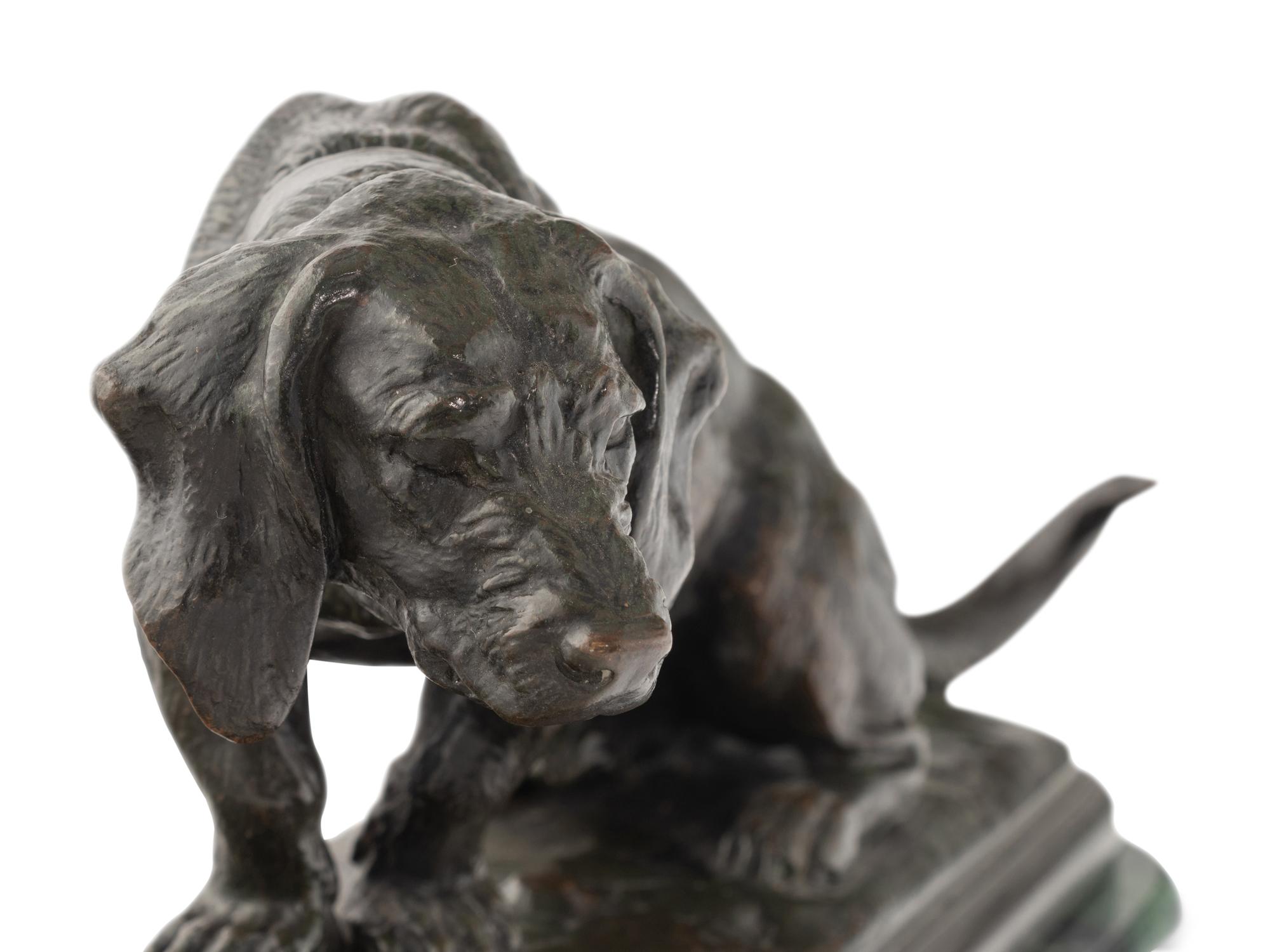 Three French Bronze Figures of Dogs